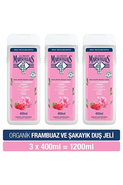 Le Petit Marseillais Duş Jeli Frambuaz Ve Şakayık 400 ml x3
