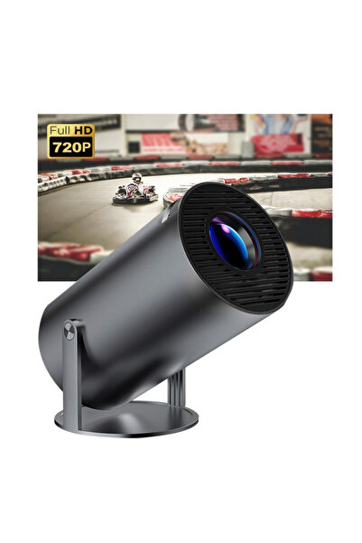 varioshop Portable Smart 4K Projector VarioShop®, 1200 Lumens, Wi-Fi 2.4/5G/BT4.1, Bluetooth 5.0, Android TV