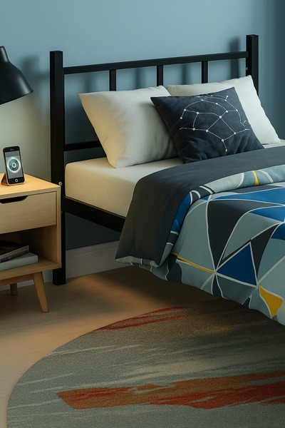 Unimet Titan Tek Kişilik Metal Karyola - Siyah (90X190 - 90X200)