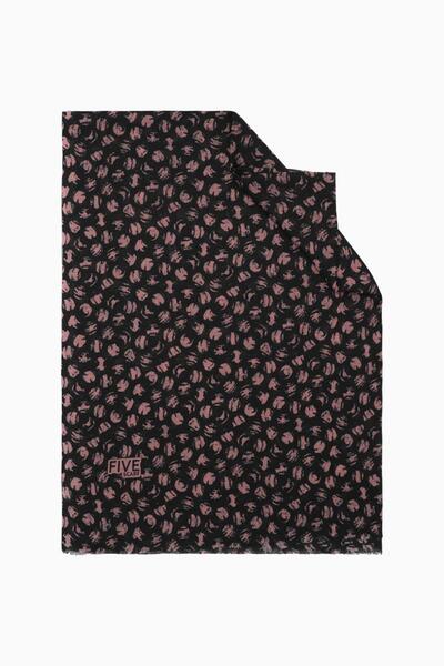 FİVESCARF Koyu Pudra Relax Fırça Puantiye Şal