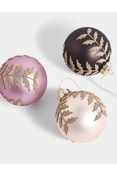 Marks & Spencer 3'lü Cam Yılbaşı Süsü