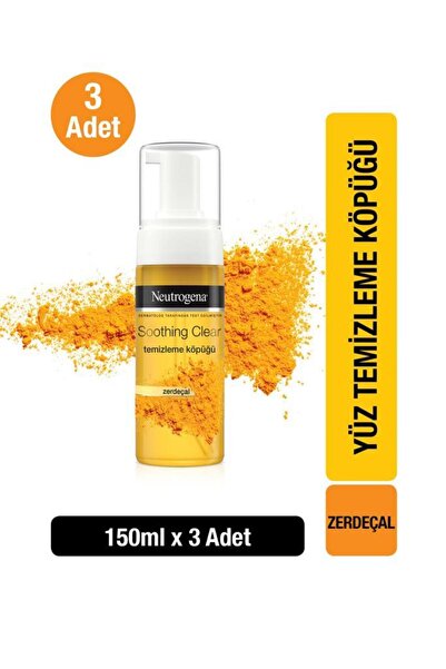Neutrogena Soothing Clear Zerdeçalli Yüz Temizleme Köpüğü 150 ml X3