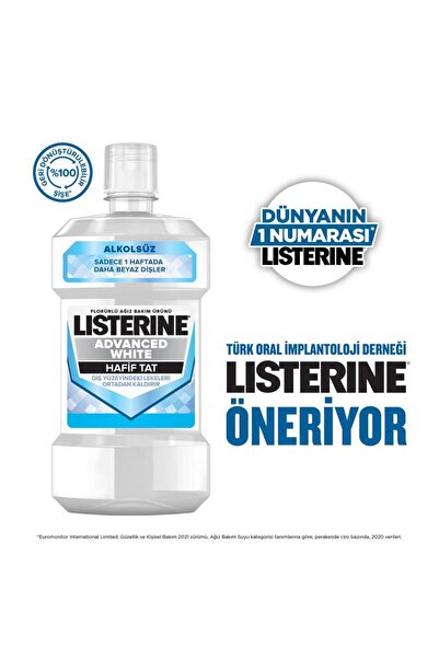 Listerine Advanced White Ağız Suyu Hafif Tat 1000 Ml