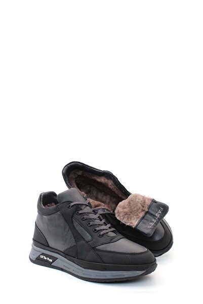 FAST STEP Чоловічі спортивні черевики - натуральна шкіра та хутряні деталі 722KMA317