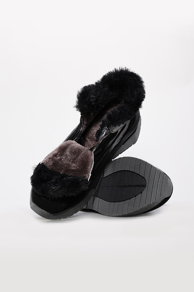 FAST STEP Hakiki Deri Kadın Kalın Taban Bot 757KZA23753