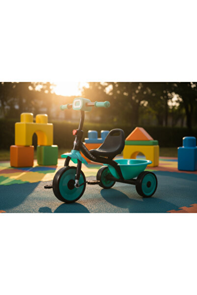 Family Center دراجة ثلاثية العجلات للأطفال، موسيقى، أسود فاتح 25-YQM-358B