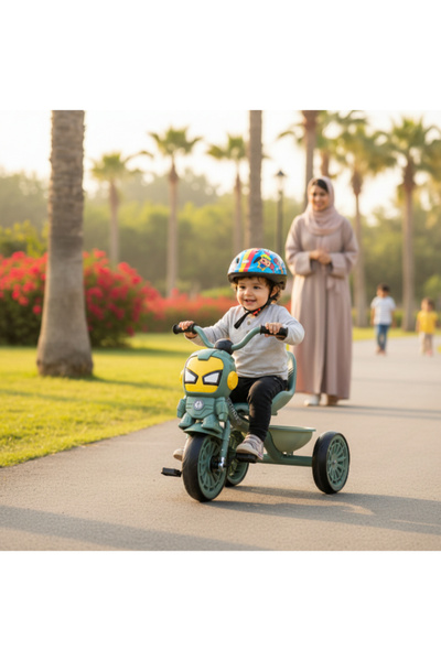 Family Center دراجة ثلاثية العجلات للأطفال مع موسيقى وأضواء وسلة خلفية 25-603G