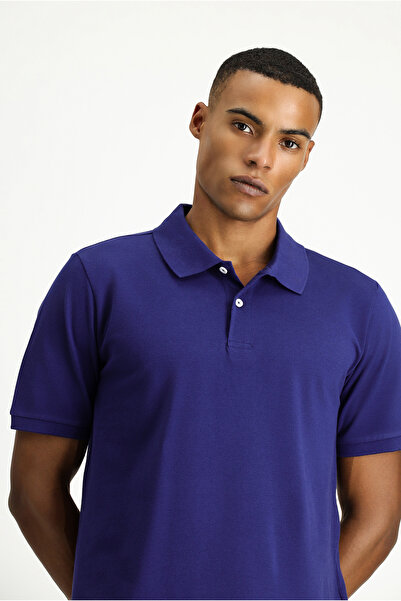 Kiğılı Tricou din bumbac brodat cu gâtul polo