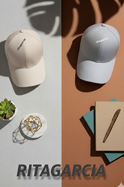 Ritagarcia Унісекс Регульована Спортивна Бежево-Світло-Сіра Базова Кепка 2 Штуки