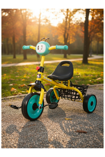 Family Center دراجة ثلاثية العجلات للأطفال، موسيقى، أصفر فاتح 25-YQM-V5Y