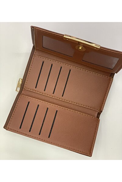 PurpleART Women's Zipper Detailed Polo Emblem Large Horizontal Wallet 10X17X5Cm