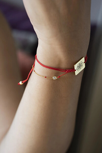 Atelier Petites Pierres LA VIDA - Red - İp Bileklik