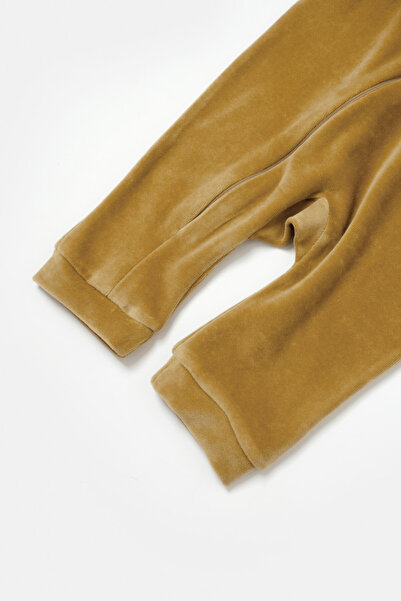 BabyCosy Elephant Jumpsuit with Long Sleeves, 80% Cotton and 20% Polyester - Mustard, 12-18 Months