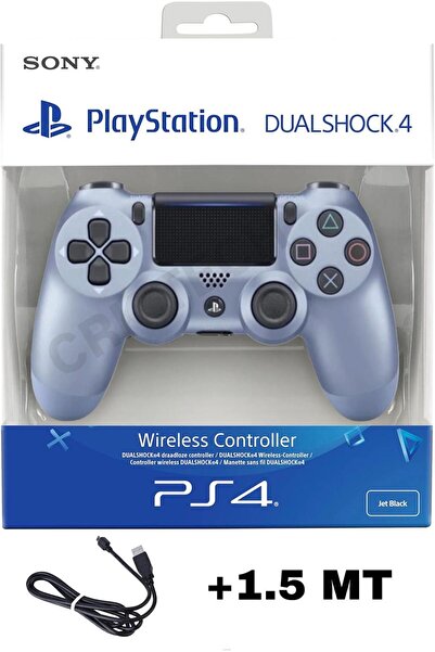 CRK TECH Playstation DualShock 4 Uyumlu V2 Yenilenmiş Ps4 Oyun Kolu Pc + Ps4 ( 1.5MT ŞARJ KABLOSU)