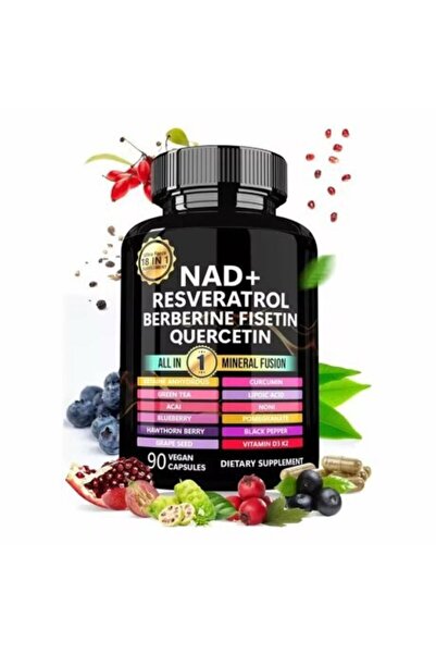 ALHENA Resveratrol 18-in-1 – Resveratrol, NAD⁺, Berberine, Quercetin, Milk Thistle – 60 Veg Capsules