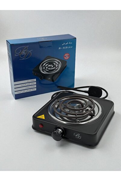 B&D Single Electric Hot Plate, Model JB-3118, 1000W, Black