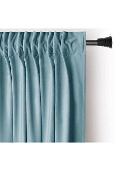 Amelia Home Velvet curtain with multifunctional drapery, Velvet, 140 x 270 cm, Blue, 1 pc
