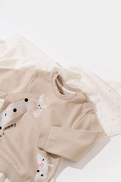 BabyCosy Giraffe polka dot long sleeve top and long pants set, BabyCosy, 100% cotton, 18-24 Months