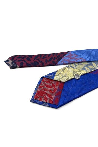 Kravatkolik Floral Pattern Multi Color Patchwork Tie Kk13287