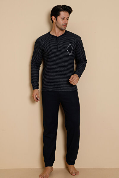 Wordex FLK 7008 Інтерлок Зимовий картатий піжамний комплект для чоловіків