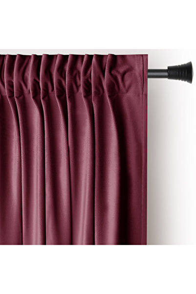 Amelia Home Velvet curtain with multifunctional drapery, Velvet, 140 x 270 cm, Burgundy, 1 pc.