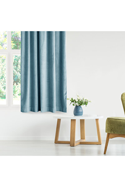 Amelia Home Velvet curtain with multifunctional drapery, Velvet, 140 x 270 cm, Blue, 1 pc