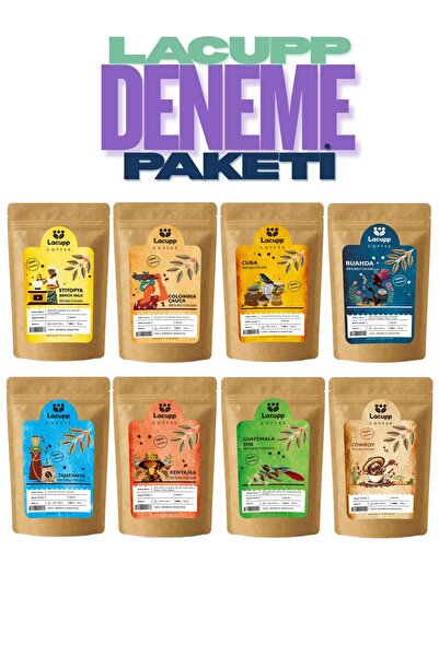 Lacupp 8li Öğütülmüş Filtre Kahve Seti - 8x100 gr | 100% Arabica
