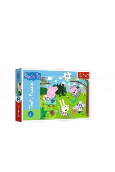 Trefl Puzzle Peppa Pig cu prietenii in padure, 30 piese, Trefl, 3+, imagine c...