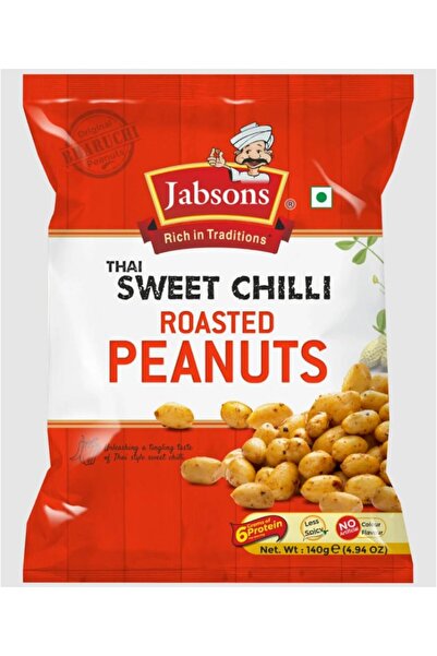 Jabsons Thai Sweet Chilli Roasted Peanuts, 140g, Less Spicy, No Artificial Flavour