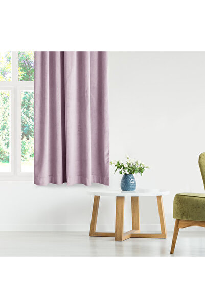 Amelia Home Velvet curtain with rings, Velvet, 210 g/m2, opacity 77%, 140 x 245 cm, Pink, 1 pc