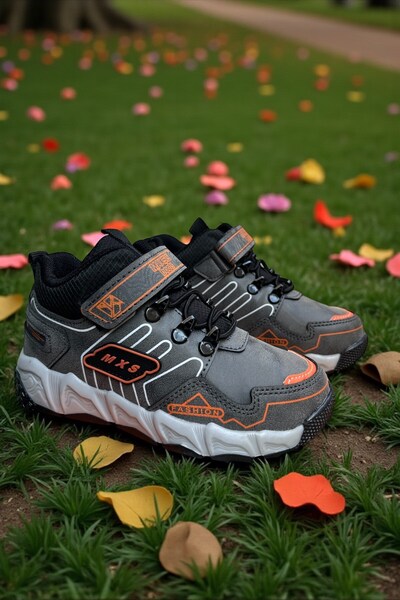 ALTUNTAŞ Унісекс Чоловічі Зимові Нековзні Дитячі Черевики на Липучках - Сірі