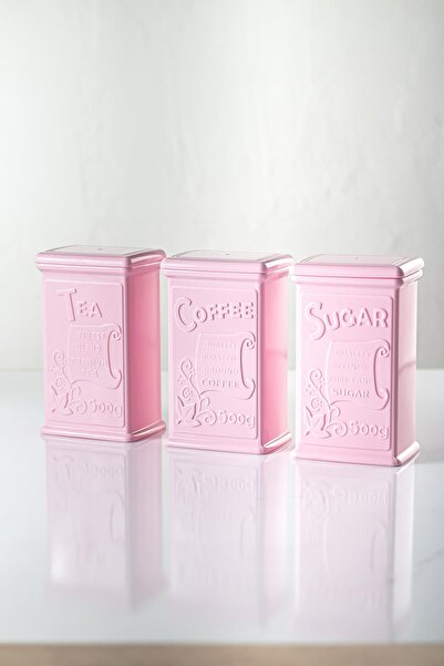 Mustran Acrylic Soft Pink Sugar Coffee Tea Jar 500 Ml (Vacuum Lid)