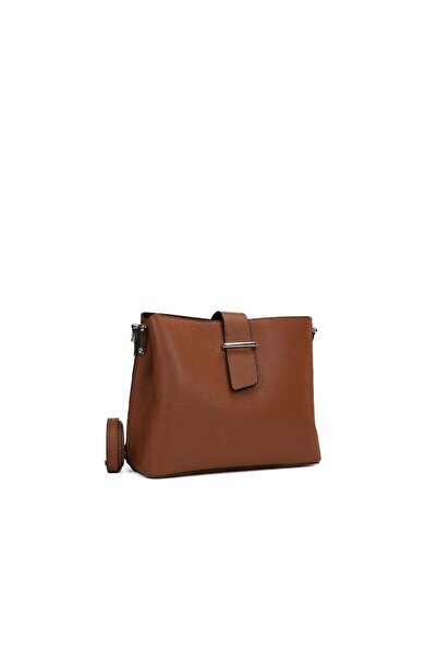 Posete Fagaras Poseta Piele Nikol - Coniac, 3 Compartimente, 2 Buzunare, 2 Ba...