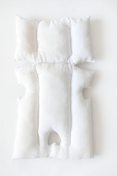 nelcollection Muslin Stroller/Car Seat Cushion, 100% Cotton, with Bib Gift