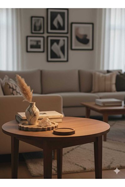 FARALYAHOME Natural Travertine Round Marble Tray, Bathroom Organizer, Presentation Plate Round Tray with Edge Detail