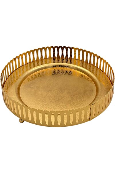 B&D Decorative Silver Serving Tray, 26 × 26 × 4 cm