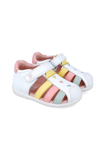 BIOMECANICS Sandale din piele pentru copii Garvalin 252303, alb )