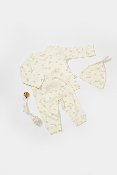 BabyCosy 3-piece set: blouse, pants and printed hat, BabyCosy, 50% modal+50% ...
