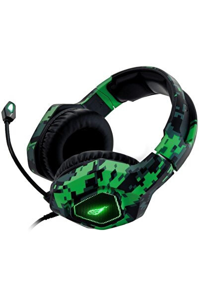 SUREFIRE Ακουστικά Skirmish για gaming, πράσινος φωτισμός, USB και υποδοχή 3,5 mm, πράσινο παραλλαγής