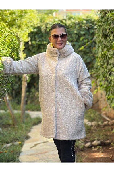 Punta Otantik Nc8028 Fur Buttoned Italian Felt Coat Mink