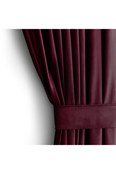 Amelia Home Velvet curtain with rings, Velvet, 210 g/m2, opacity 77%, 140 x 245 cm, Red, 1 pc.
