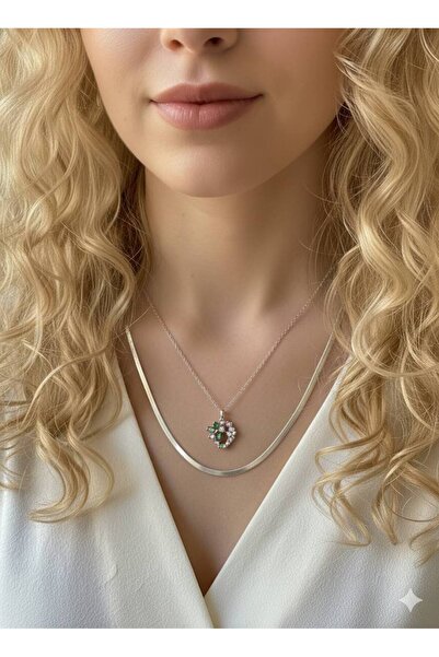 Jewerly قلادة نسائية من الفولاذ بتصميم زهرة من الأحجار الكريستالية مع سلسلة إ...