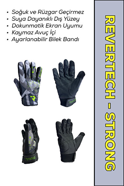 MOTOKIT Revertech Strong Green Drops / Su ve Rüzgar Geçirmez Kışlık Motosikle...