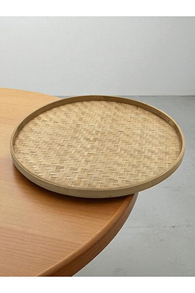 B&D B & D Round Serving Tray, Beige, 49.5 cm x 2.5 cm (Ceramic)