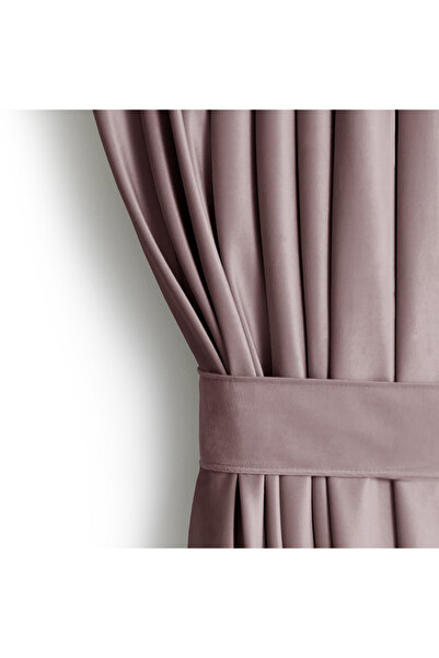 Amelia Home Velvet curtain with multifunctional drapery, Velvet, 140 x 270 cm, Dark beige, 1 pc.