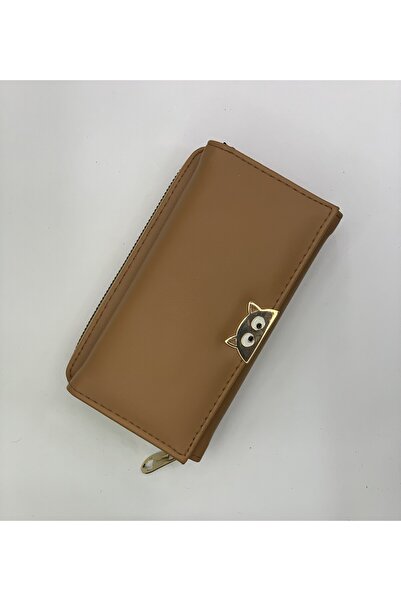 PurpleART Women's Cat Detailed Large Size Horizontal Wallet 10X17X5Cm