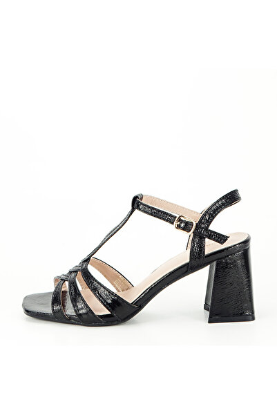 SOFILINE Sandale elegante negre cu toc gros B-3219