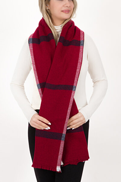 ANDİFLİ Women's Plaid Pattern Cotton Woven Shawl Scarf 70*190