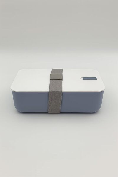 B&D Divided Food Container with Lid, Gray, 2 Compartments