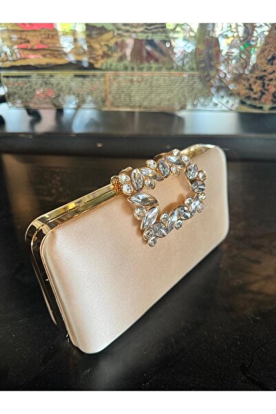 Blacktavern Saten Kasali Evening Bag